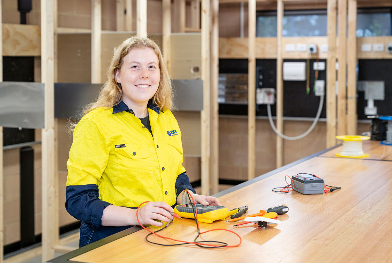 Casey Lupson, electrical apprentice at Kangan Institute